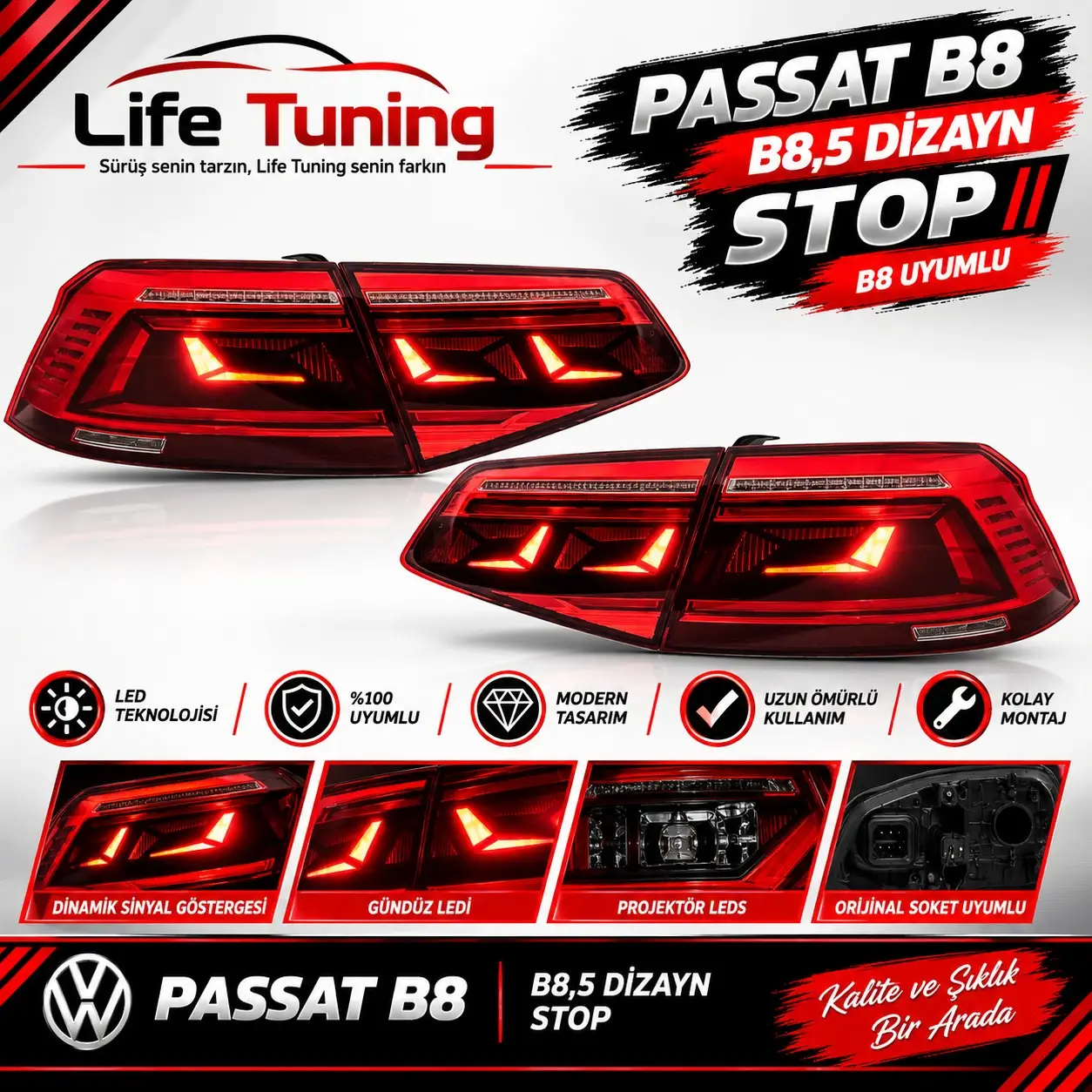 Passat B8 Uyumlu B8.5 Dizayn Stop