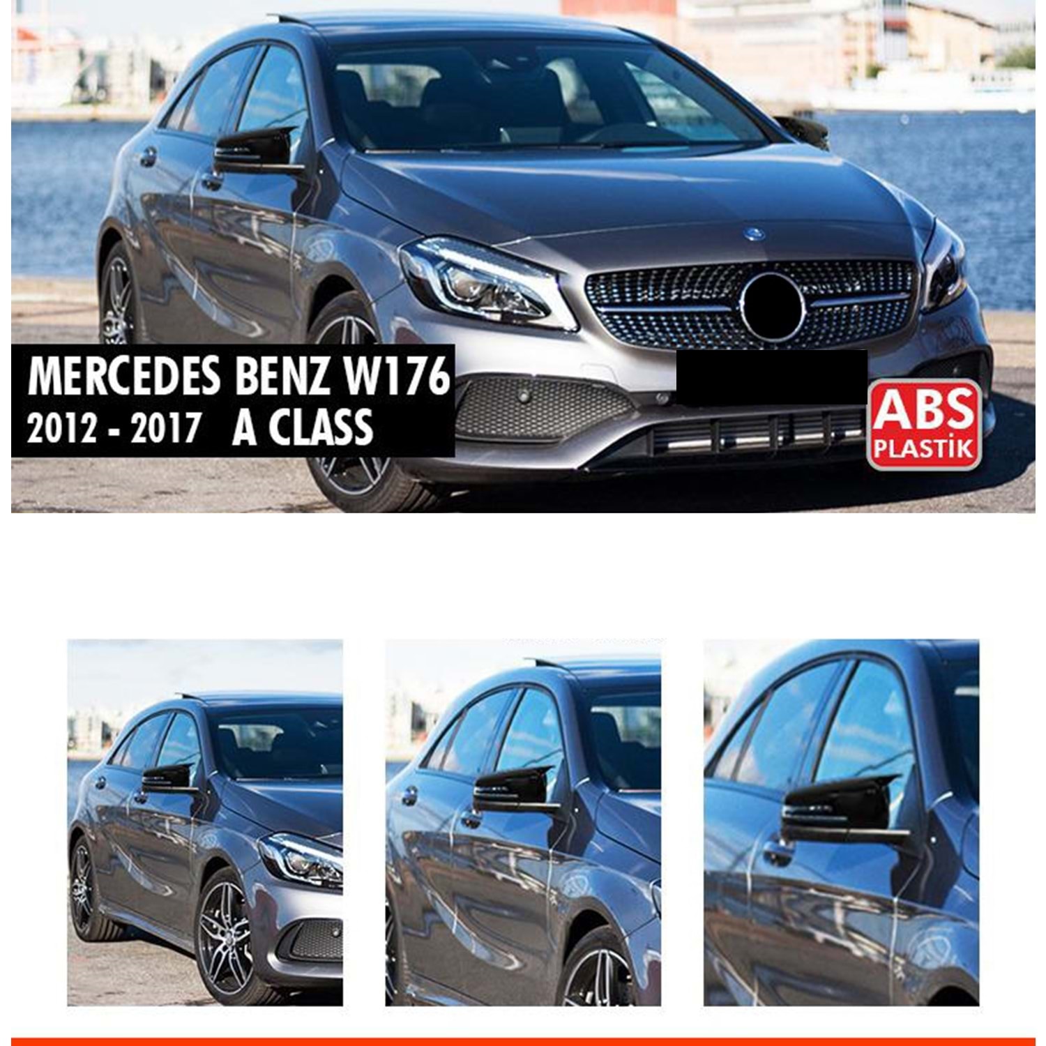 A Class W176 Batman Ayna Kapağı Piano Black / 2012-2018 A Class W176 Batman Ayna Kapağı Piano Black / 2012-2018