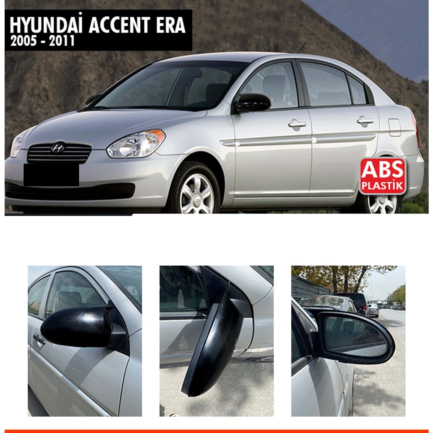 Accent Era Batman Ayna Kapağı Piano Black / 2005-2011 Accent Era Batman Ayna Kapağı Piano Black / 2005-2011