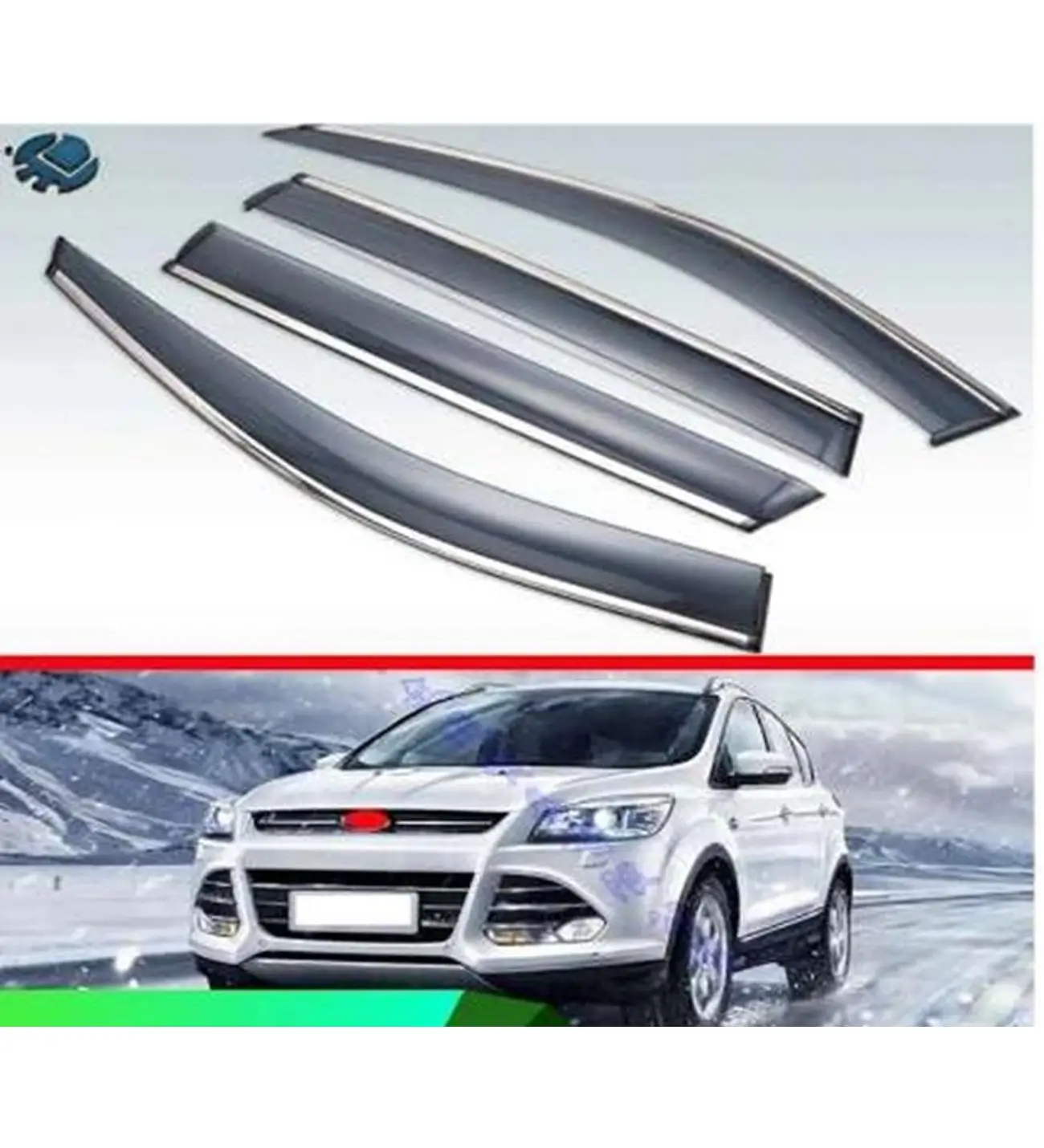 Ford Kuga Uyumlu 2013 2019 Kromlu Cam Rüzgarlığı İthal Ford Kuga Uyumlu 2013 2019 Kromlu Cam Rüzgarlığı İthal