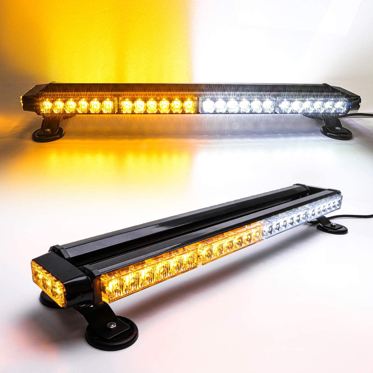 Çakar lamba çift taraflı 54 led sarı-beyaz 12-24v/ LAPA526 Çakar lamba çift taraflı 54 led sarı-beyaz 12-24v/ LAPA526