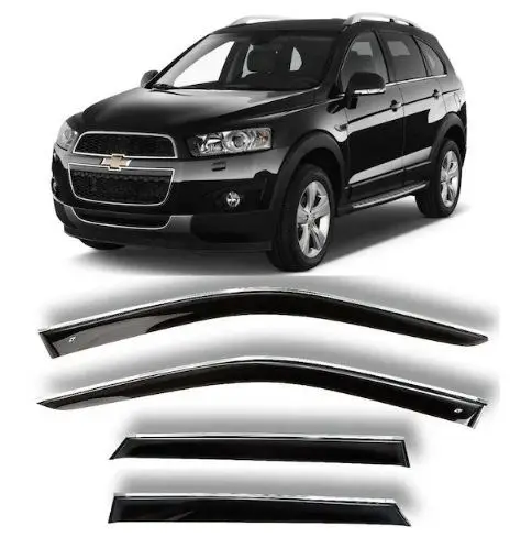 Chevrolet Captiva Uyumlu 2006 Sonrası Kromlu Cam Rüzgarlığı 4 Lü Chevrolet Captiva Uyumlu 2006 Sonrası Kromlu Cam Rüzgarlığı 4 Lü