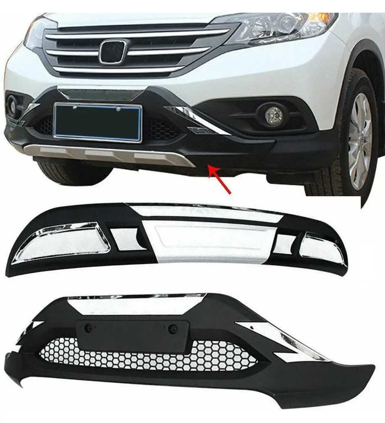 Honda Crv Uyumlu 2013 2015 Ön Arka Tampon Koruyucu Difüzör Honda Crv Uyumlu 2013 2015 Ön Arka Tampon Koruyucu Difüzör