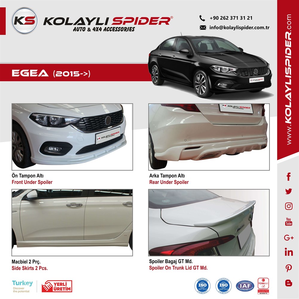 Fiat Egea Bagaj Alt Çıta Krom 2015 ve Sonrası Fiat Egea Bagaj Alt Çıta Krom 2015 ve Sonrası