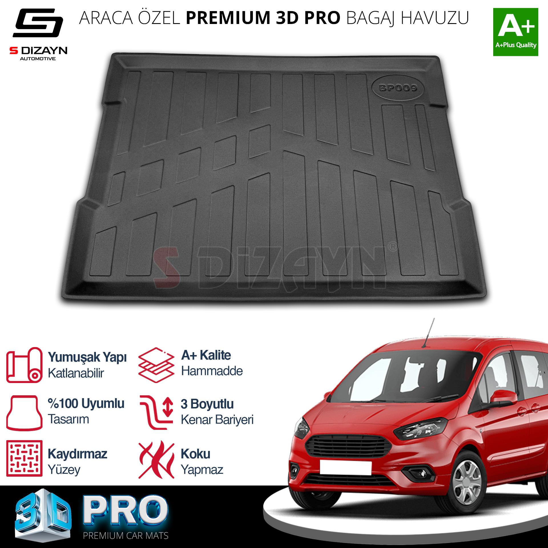 S-Dizayn Ford Courier 3D Pro Bagaj Havuzu 2014-2024 A+ Kalite S-Dizayn Ford Courier 3D Pro Bagaj Havuzu 2014-2024 A+ Kalite