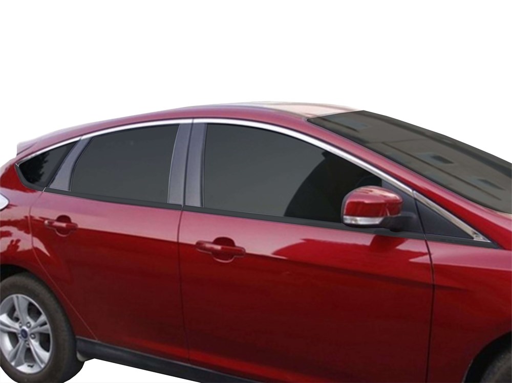 Ford Focus 3 HB Cam Üst Çıtası 8 Prç. Krom 2011-2014 Ford Focus 3 HB Cam Üst Çıtası 8 Prç. Krom 2011-2014