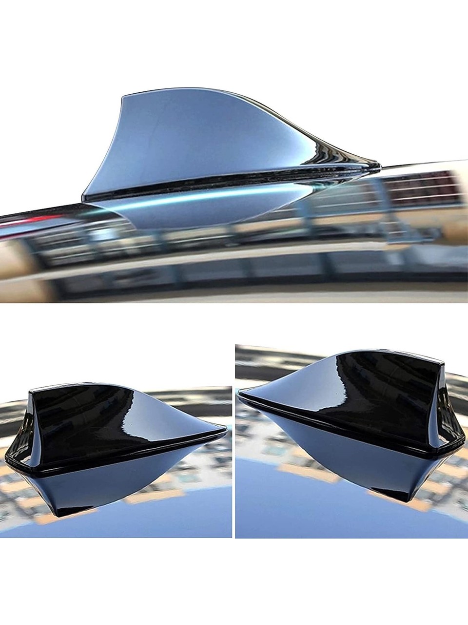 Ford Mustang Uyumlu Balina Anten Parlak Siyah Shark (Contasız) Ford Mustang Uyumlu Balina Anten Parlak Siyah Shark (Contasız)