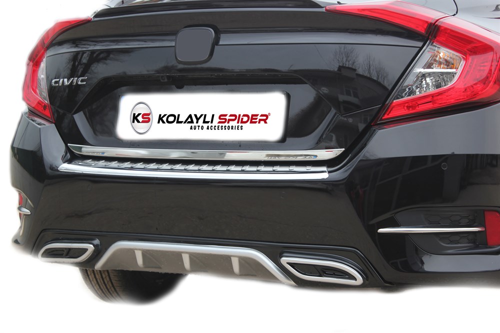 Honda Civic 10 Bagaj Alt Çıta Krom 2016 ve Sonrası Honda Civic 10 Bagaj Alt Çıta Krom 2016 ve Sonrası