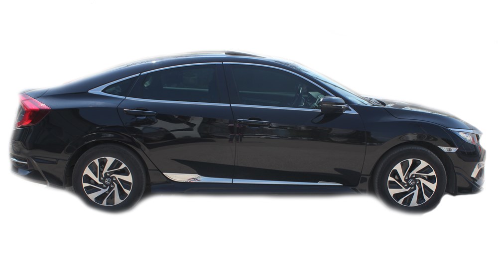 Honda Civic 10 Cam Çıtası 8 Prç Krom 2016 ve Sonrası Honda Civic 10 Cam Çıtası 8 Prç Krom 2016 ve Sonrası