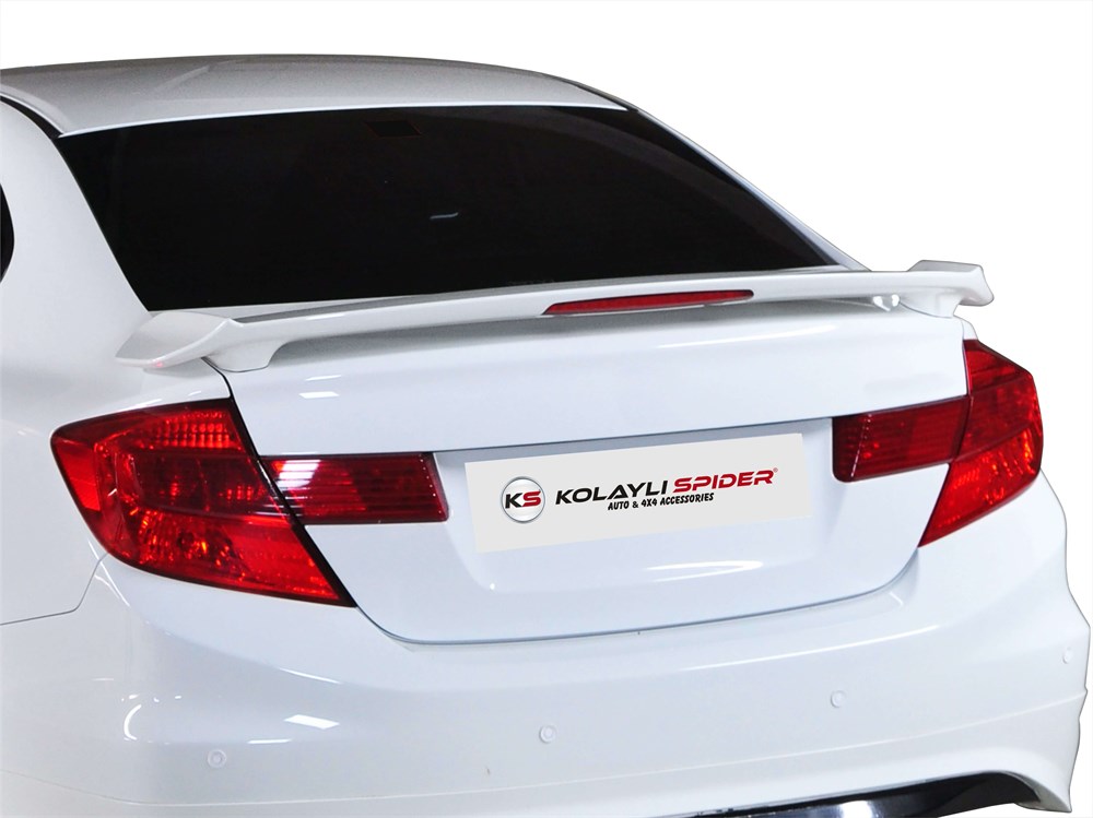 Honda Civic 9 Spoiler Bagaj Yüksek (Işıklı) Fiber 2012-2015 Honda Civic 9 Spoiler Bagaj Yüksek (Işıklı) Fiber 2012-2015