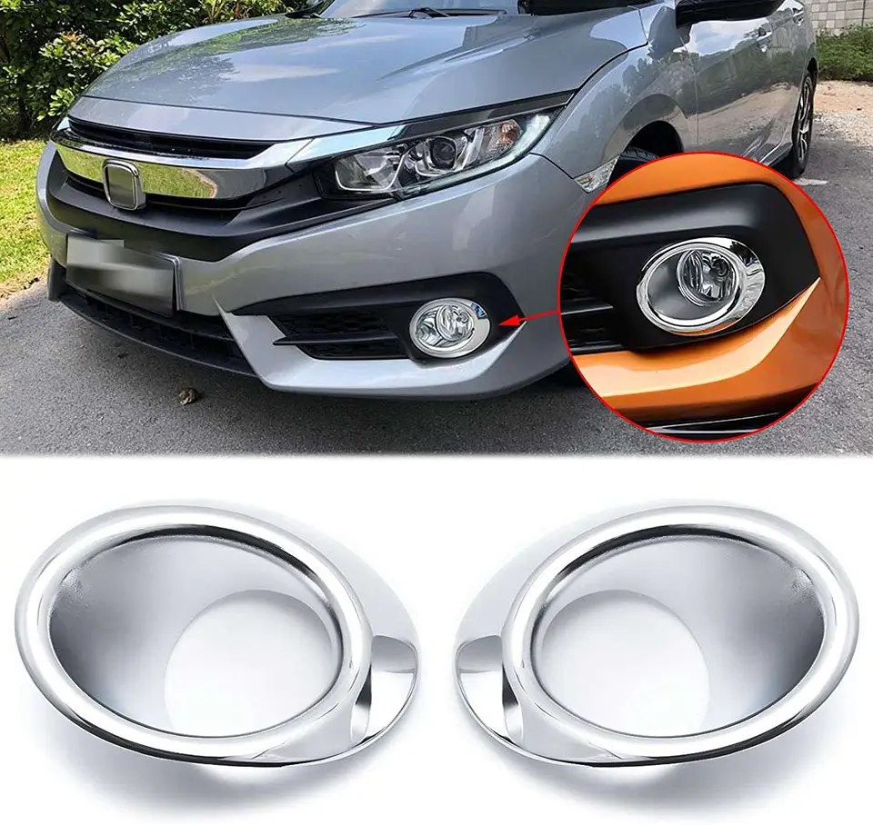 Honda Civic Uyumlu 2016 Sonrası Sis Lambası Oval Kaplama Krom Honda Civic Uyumlu 2016 Sonrası Sis Lambası Oval Kaplama Krom