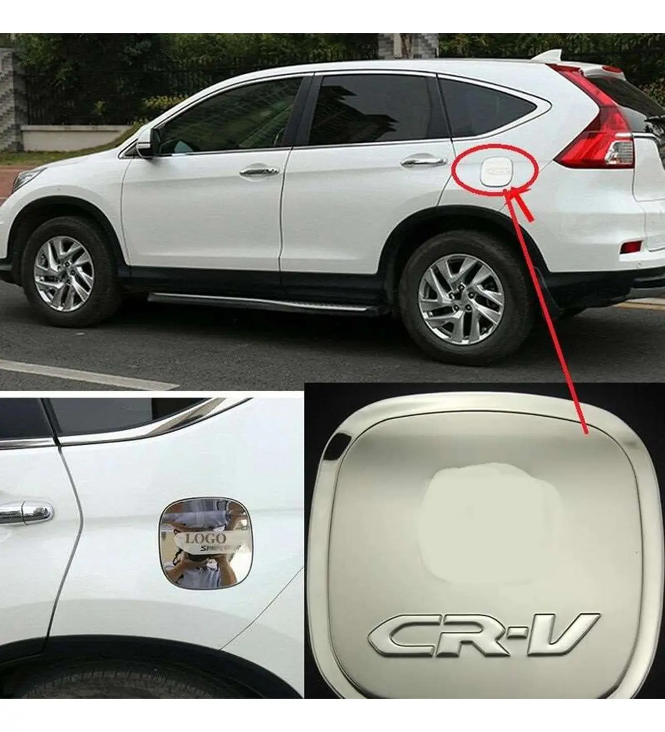 Honda Cr-V Uyumlu 2013 2017 Depo Kapağı Kaplama Krom Honda Cr-V Uyumlu 2013 2017 Depo Kapağı Kaplama Krom