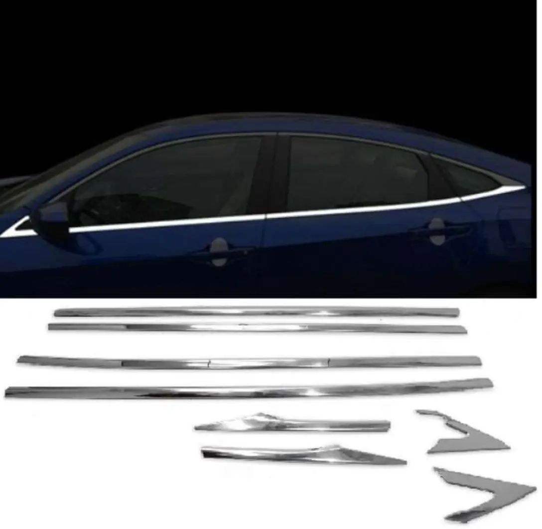 Honda Civic Uyumlu 2016 Sonrası Cam Çıtası Krom Honda Civic Uyumlu 2016 Sonrası Cam Çıtası Krom