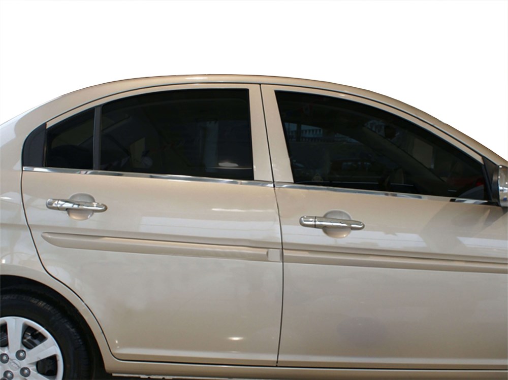 Hyundai Accent Era MC Cam Çıtası 4 Prç Krom 2006-2011 Hyundai Accent Era MC Cam Çıtası 4 Prç Krom 2006-2011