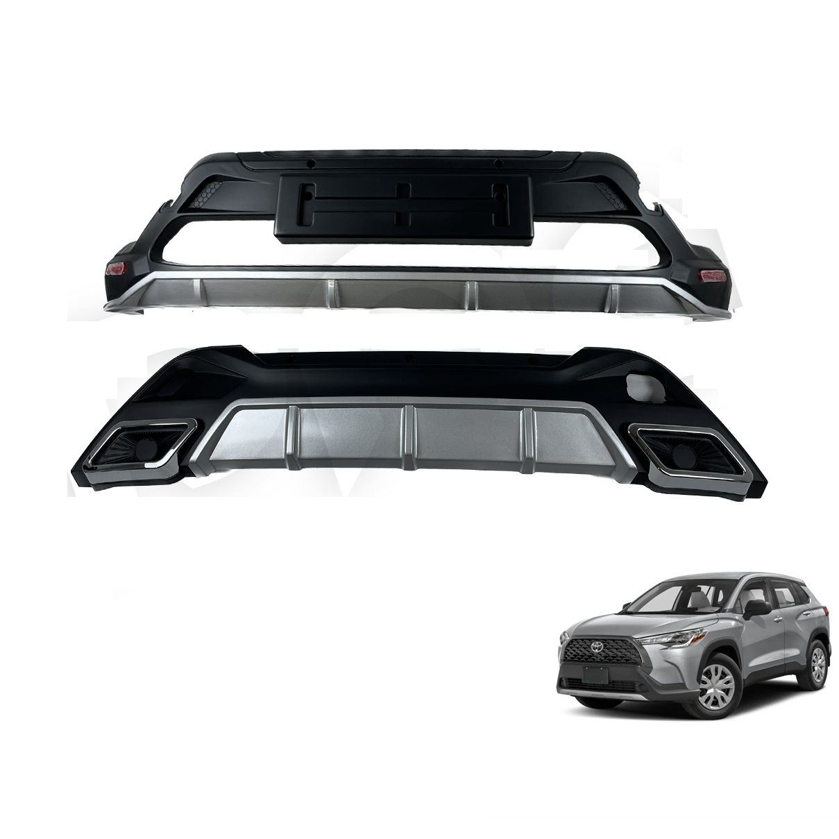 Toyota Corolla Cross 2020+ Ön Arka Koruma Difüzör Toyota Corolla Cross 2020+ Ön Arka Koruma Difüzör