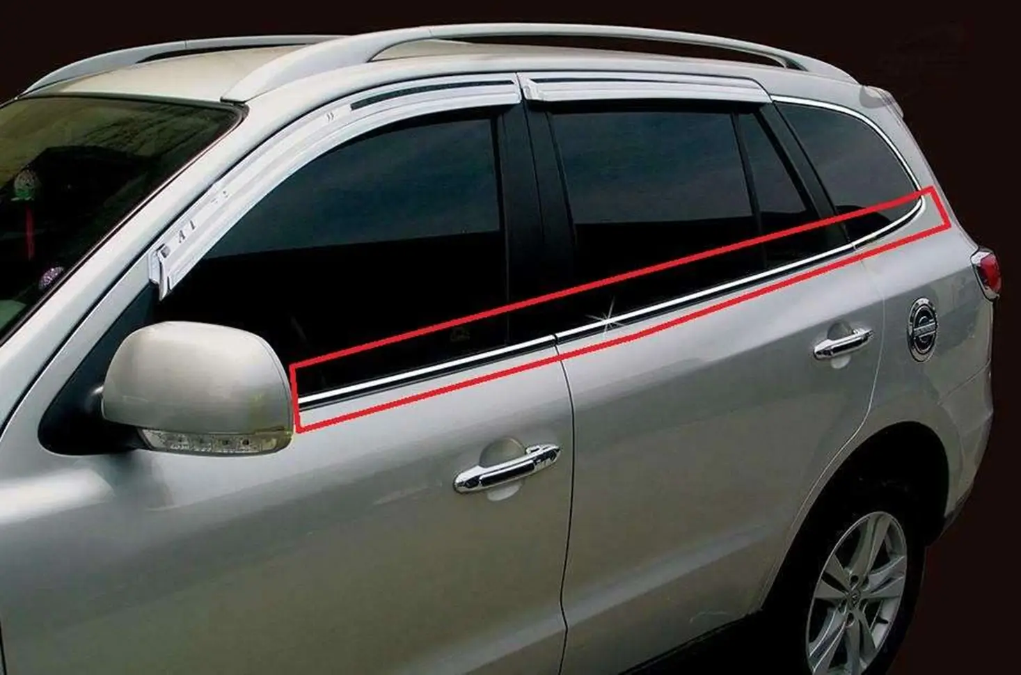 Hyundai Santa Uyumlu Fe 2006 2012 Cam Çıtası Krom Hyundai Santa Uyumlu Fe 2006 2012 Cam Çıtası Krom