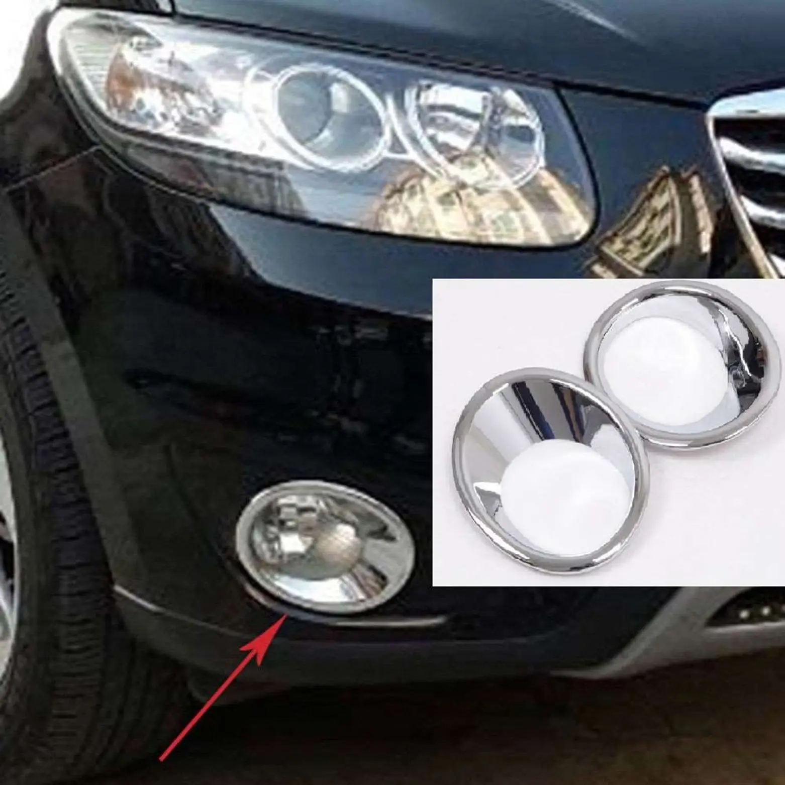 Hyundai Santa Uyumlu Fe 2007 2009 Sis Lambası Kaplama Krom Hyundai Santa Uyumlu Fe 2007 2009 Sis Lambası Kaplama Krom