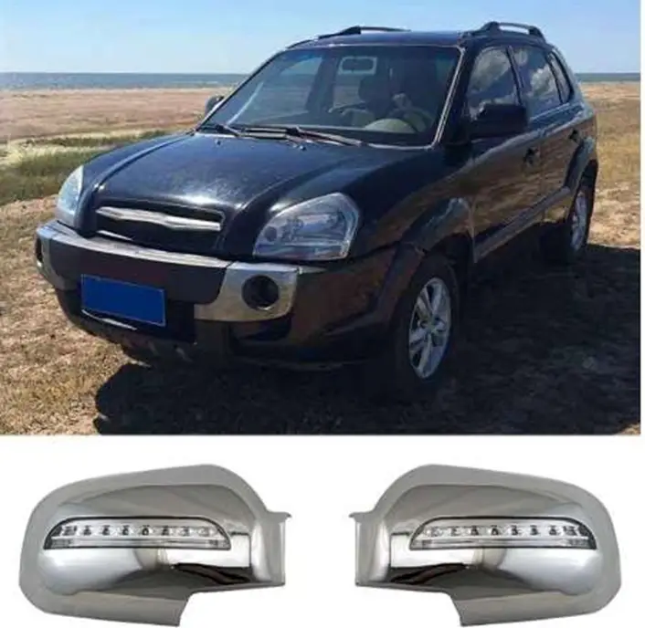 Hyundai Tucson Uyumlu 2004 2014 Ayna Kapağı ABS (Plastik) Krom LED Hyundai Tucson Uyumlu 2004 2014 Ayna Kapağı ABS (Plastik) Krom LED