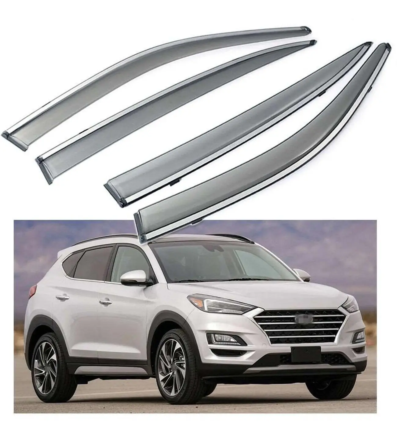 Hyundai Tucson Uyumlu 2015 2020 Kromlu Cam Rüzgarlığı İthal Hyundai Tucson Uyumlu 2015 2020 Kromlu Cam Rüzgarlığı İthal