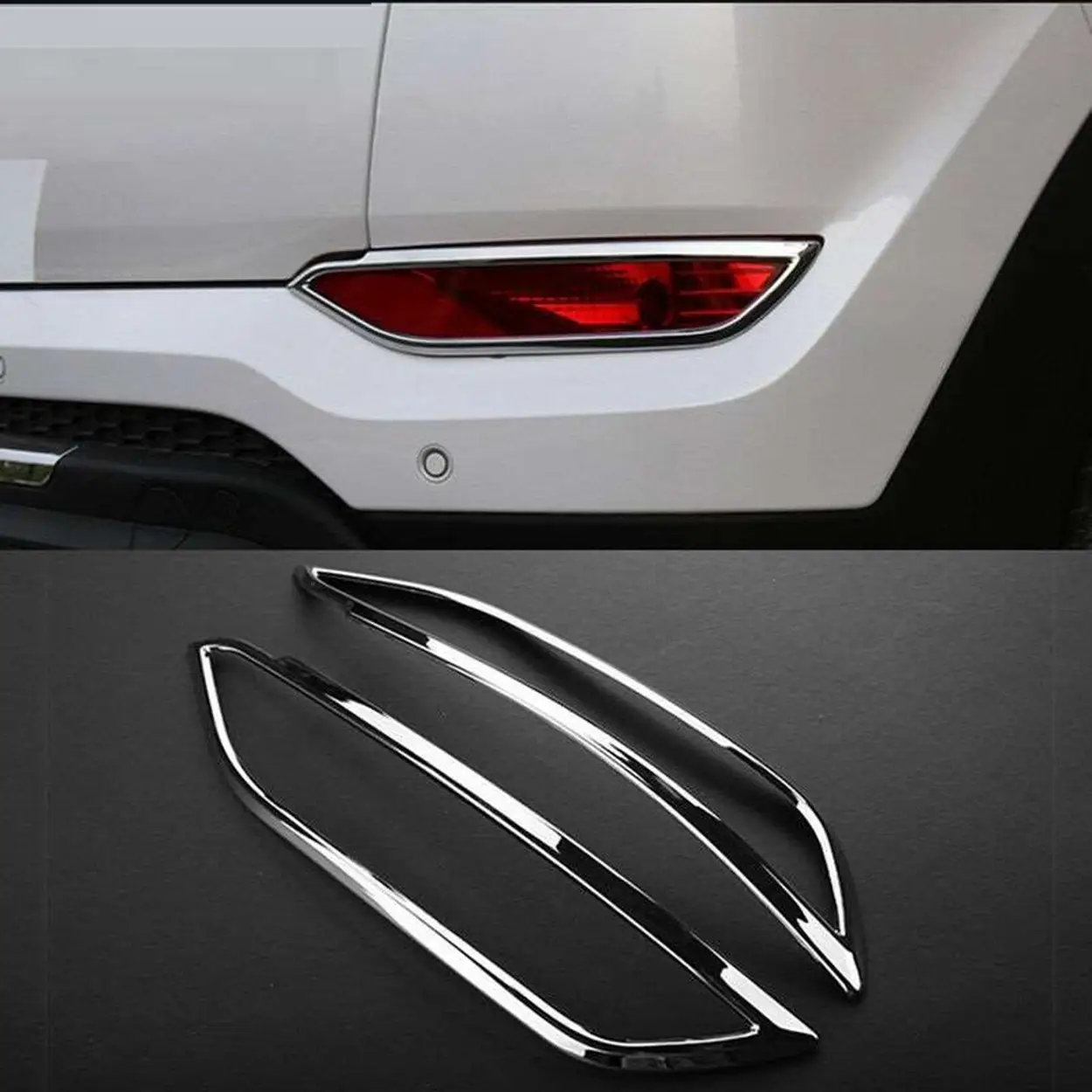 Hyundai Tucson Uyumlu 2015 2018 Arka Reflektör Çerçevesi Krom Hyundai Tucson Uyumlu 2015 2018 Arka Reflektör Çerçevesi Krom