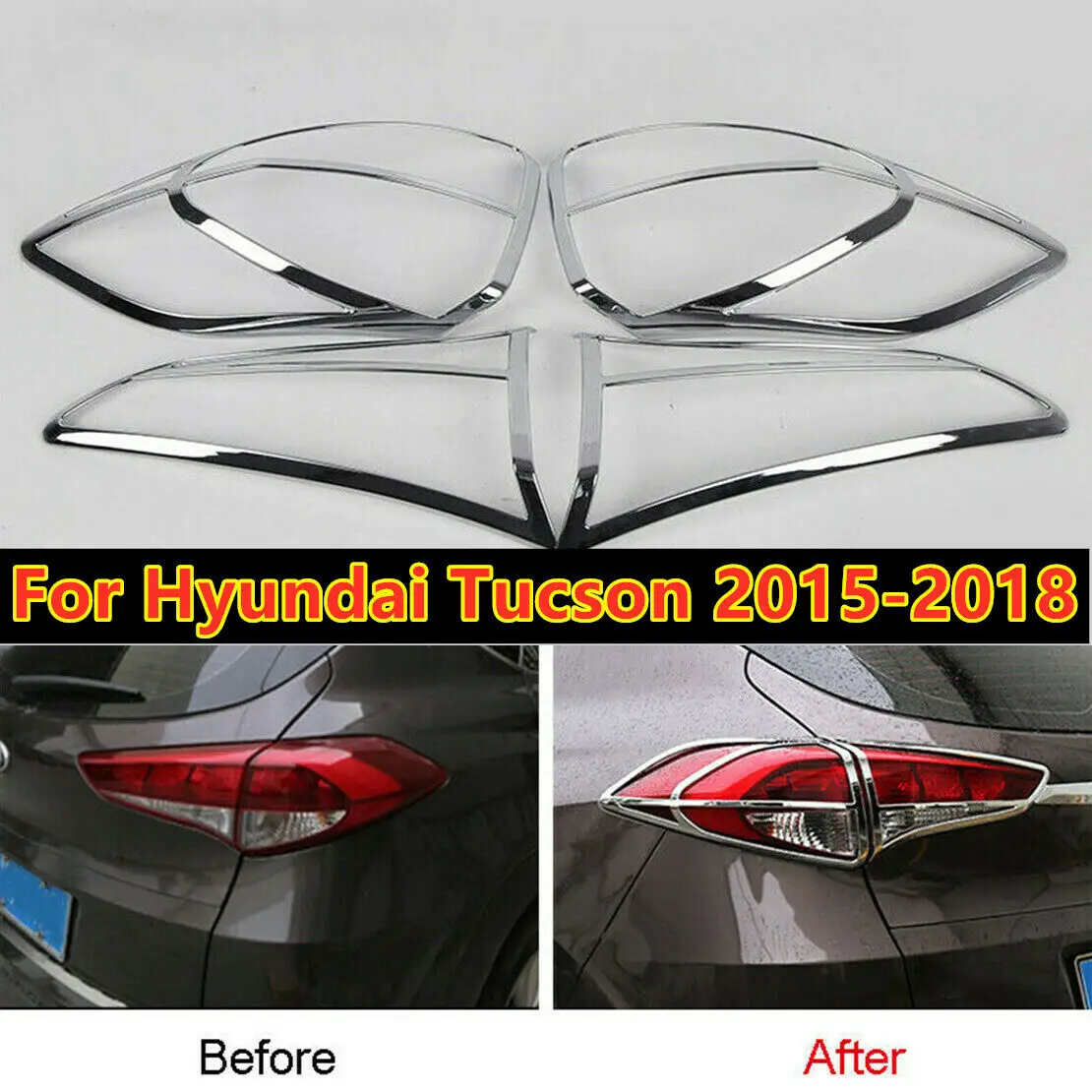 Hyundai Tucson Uyumlu 2015 2018 Arka Stop Çerçevesi Abs (Plastik) Krom Hyundai Tucson Uyumlu 2015 2018 Arka Stop Çerçevesi Abs (Plastik) Krom