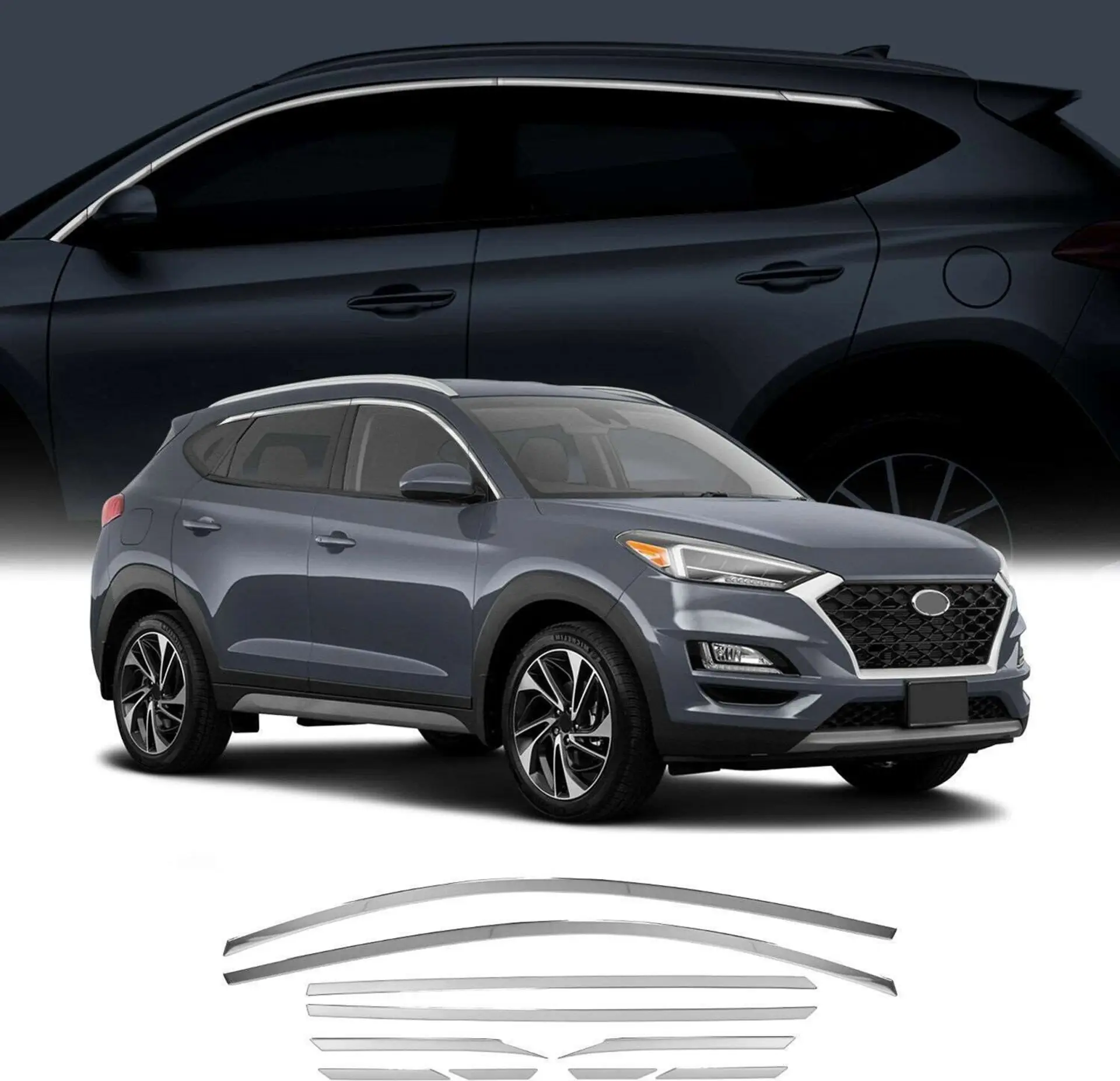 Hyundai Tucson Uyumlu 2015 2020 Cam Üst Çıtası Krom Hyundai Tucson Uyumlu 2015 2020 Cam Üst Çıtası Krom
