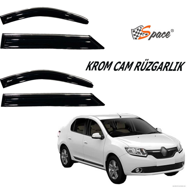 Krom cam rüzgarlığı 1.2mm Renault Clio Symbol 1998-2015 4`lü / CARU443 Krom cam rüzgarlığı 1.2mm Renault Clio Symbol 1998-2015 4`lü / CARU443