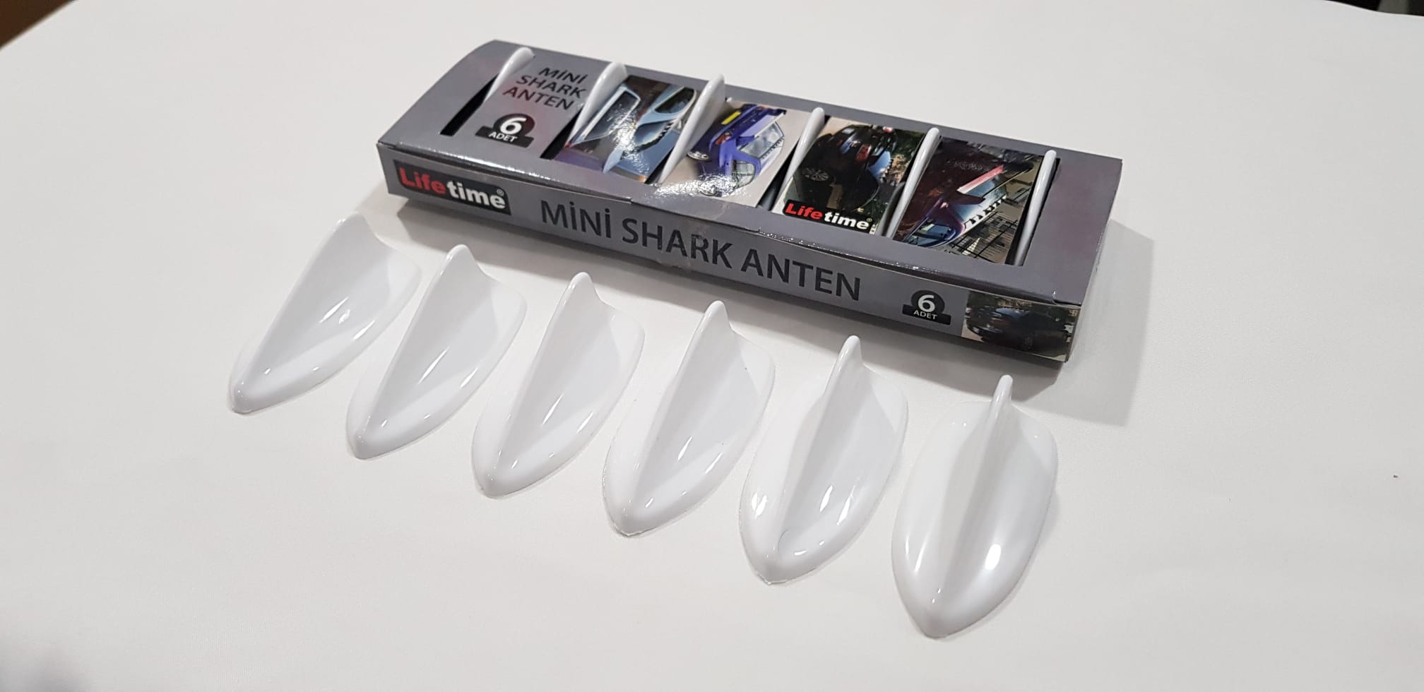 Lada Uyumlu Mini Shark Balina Anten Seti 6 Lı Balık Sırtı Süs Anten Beyaz Lada Uyumlu Mini Shark Balina Anten Seti 6 Lı Balık Sırtı Süs Anten Beyaz
