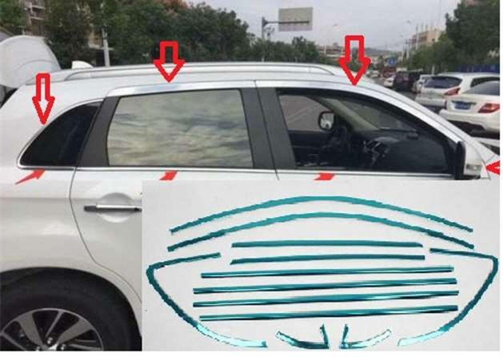 Mitsubishi Outlander Uyumlu 2008 Sonrası Cam Çerçevesi Krom Mitsubishi Outlander Uyumlu 2008 Sonrası Cam Çerçevesi Krom