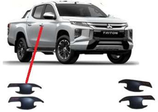 Mitsubishi L200 Uyumlu 2019 Sonrası Dış Kapı Kolu İç Kaplama ABS (Plastik) Siyah Mitsubishi L200 Uyumlu 2019 Sonrası Dış Kapı Kolu İç Kaplama ABS (Plastik) Siyah