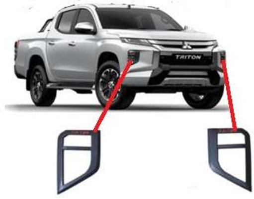 Mitsubishi L200 Uyumlu 2019 Sonrası Sis Lambası Kaplama Siyah Mitsubishi L200 Uyumlu 2019 Sonrası Sis Lambası Kaplama Siyah