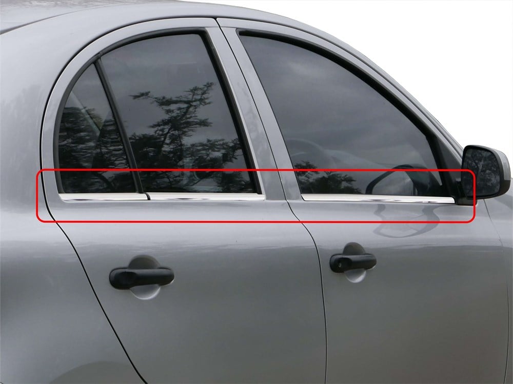 Nissan Micra Cam Çıtası 6 Prç Krom 2004-2013 Nissan Micra Cam Çıtası 6 Prç Krom 2004-2013