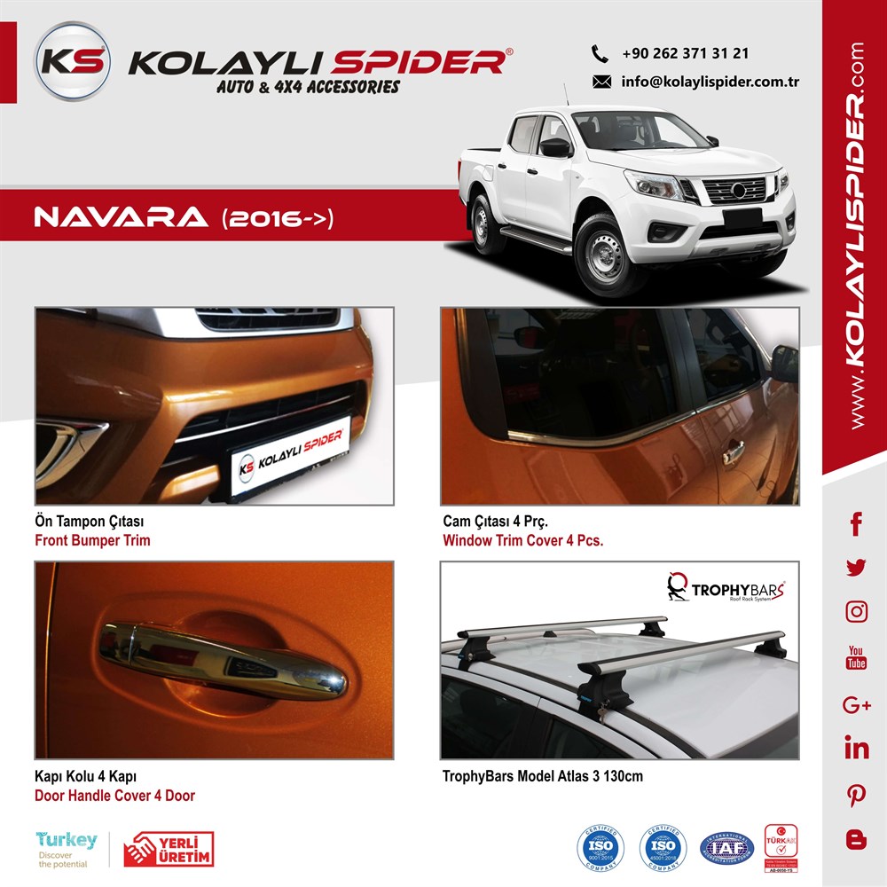 Nissan Navara Bagaj Açma Krom (Kameralı) 2016 ve Sonrası Nissan Navara Bagaj Açma Krom (Kameralı) 2016 ve Sonrası