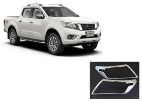 Nissan Navara Uyumlu 2016 Sonrası Ön Far Kaplama ABS (Plastik) Krom Nissan Navara Uyumlu 2016 Sonrası Ön Far Kaplama ABS (Plastik) Krom