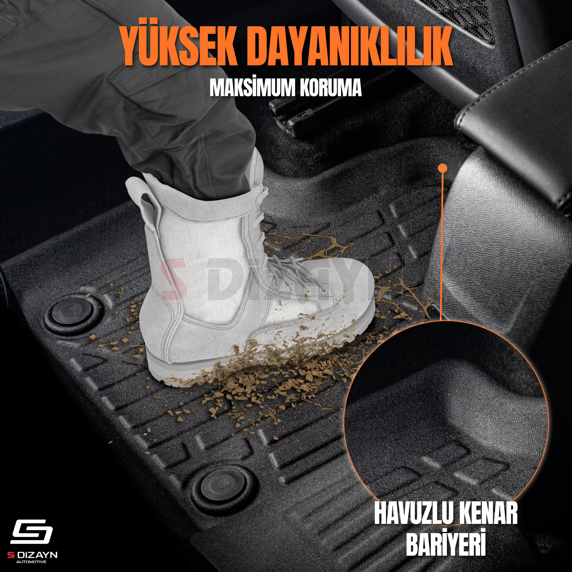 S-Dizayn Renault Clio 5 3D Pro Havuzlu Paspas 2019 Üzeri A+ Kalite S-Dizayn Renault Clio 5 3D Pro Havuzlu Paspas 2019 Üzeri A+ Kalite