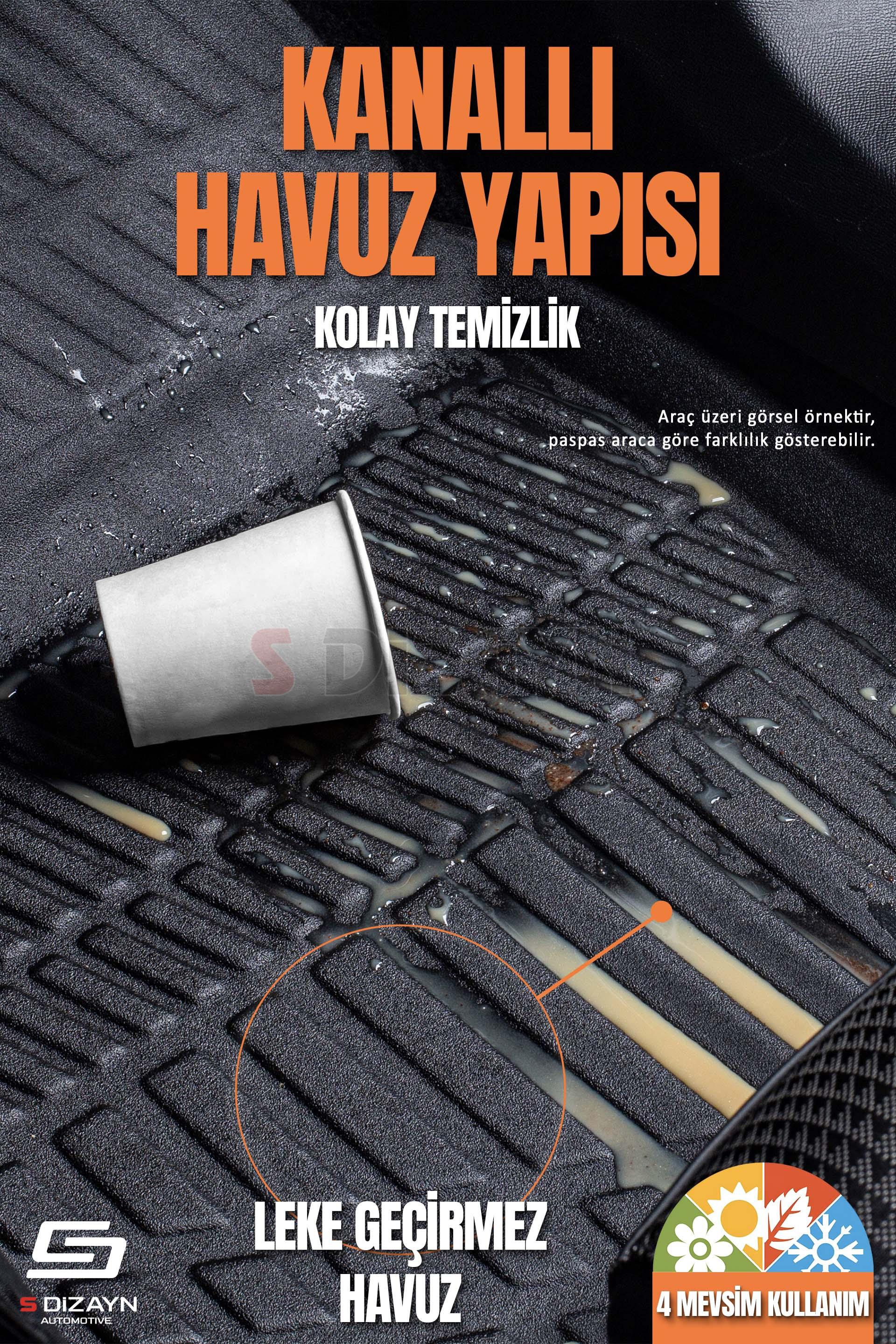 S-Dizayn Renault Clio 5 3D Pro Havuzlu Paspas 2019 Üzeri A+ Kalite S-Dizayn Renault Clio 5 3D Pro Havuzlu Paspas 2019 Üzeri A+ Kalite