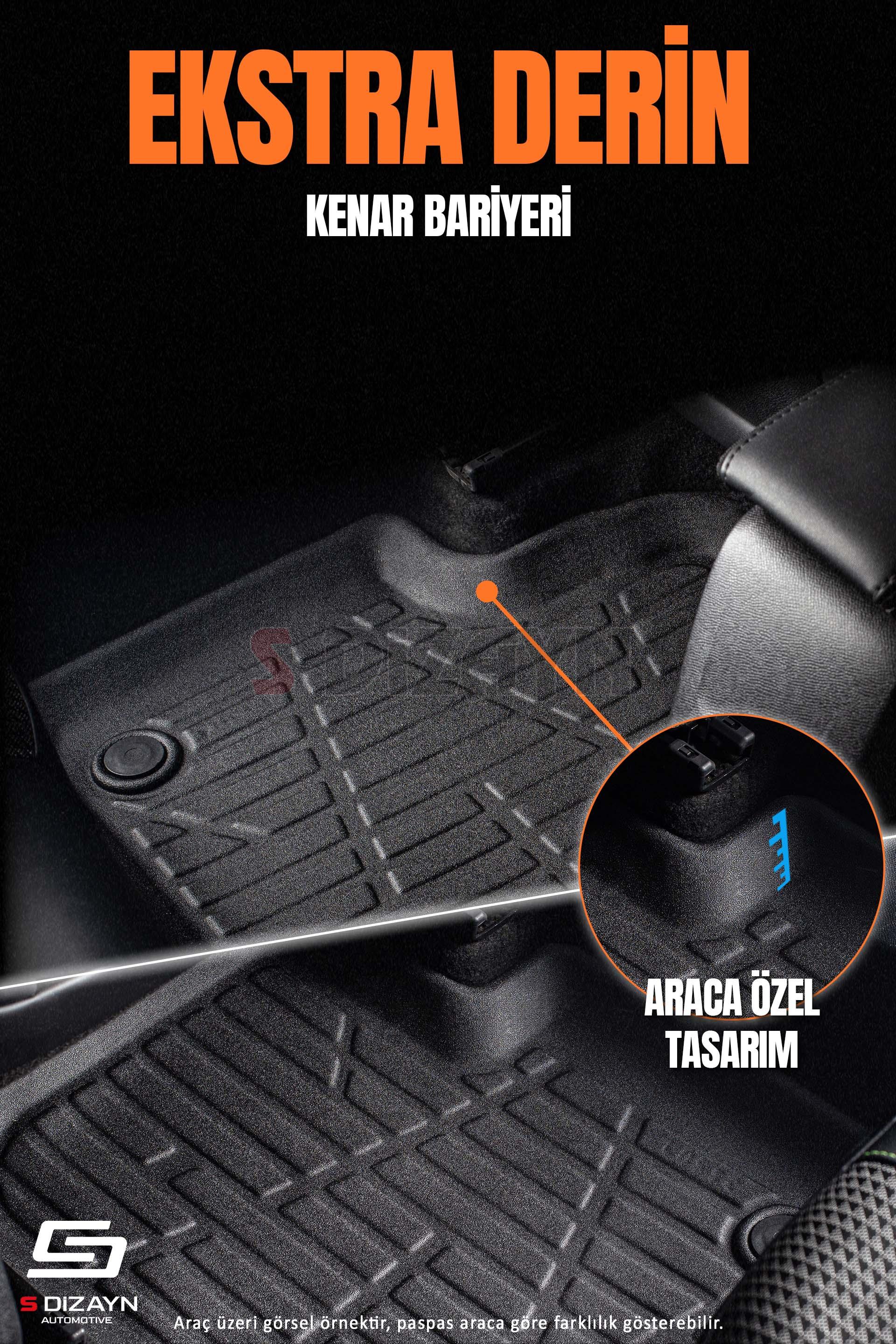 S-Dizayn Renault Clio 5 3D Pro Havuzlu Paspas 2019 Üzeri A+ Kalite S-Dizayn Renault Clio 5 3D Pro Havuzlu Paspas 2019 Üzeri A+ Kalite