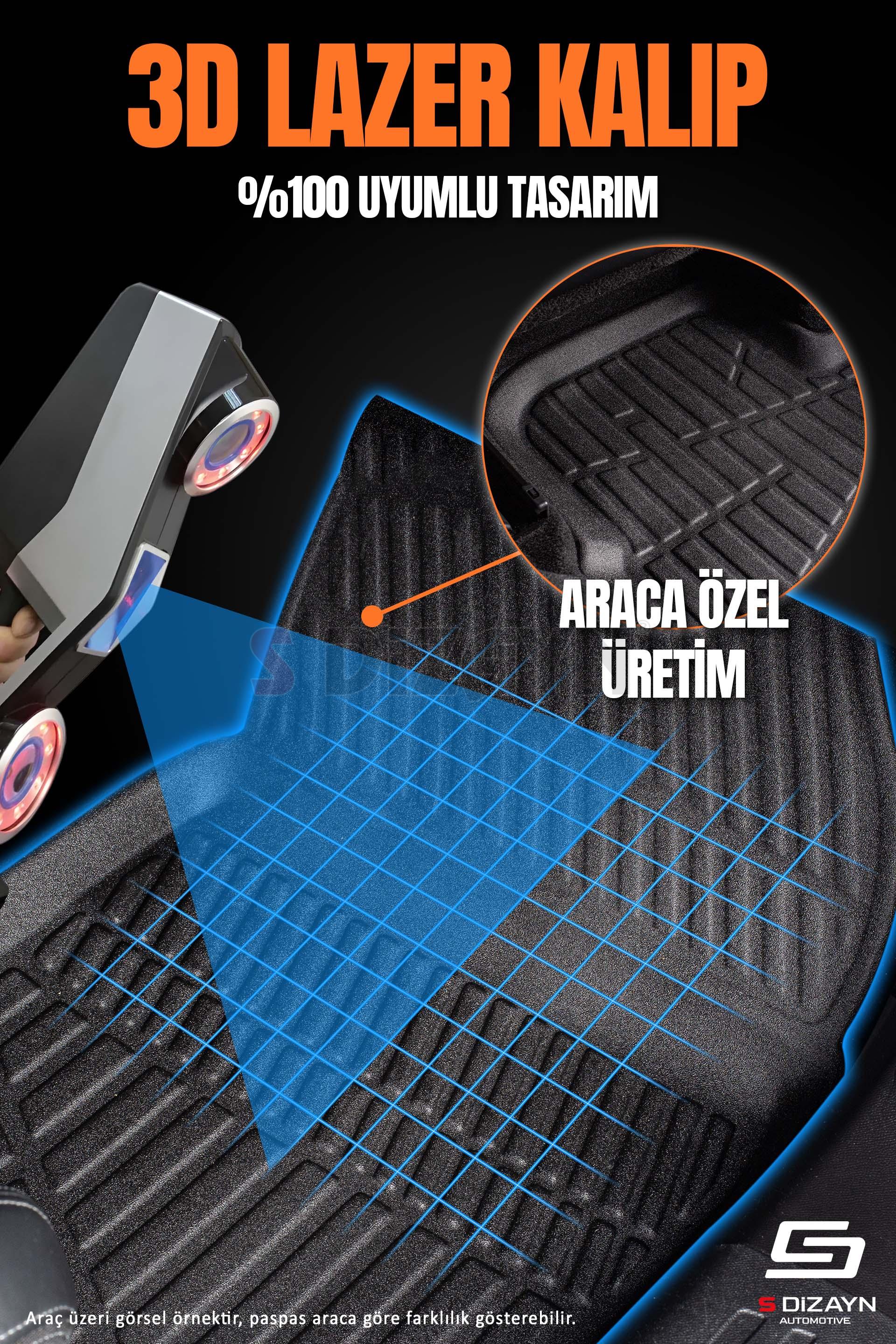 S-Dizayn Renault Clio 5 3D Pro Havuzlu Paspas 2019 Üzeri A+ Kalite S-Dizayn Renault Clio 5 3D Pro Havuzlu Paspas 2019 Üzeri A+ Kalite