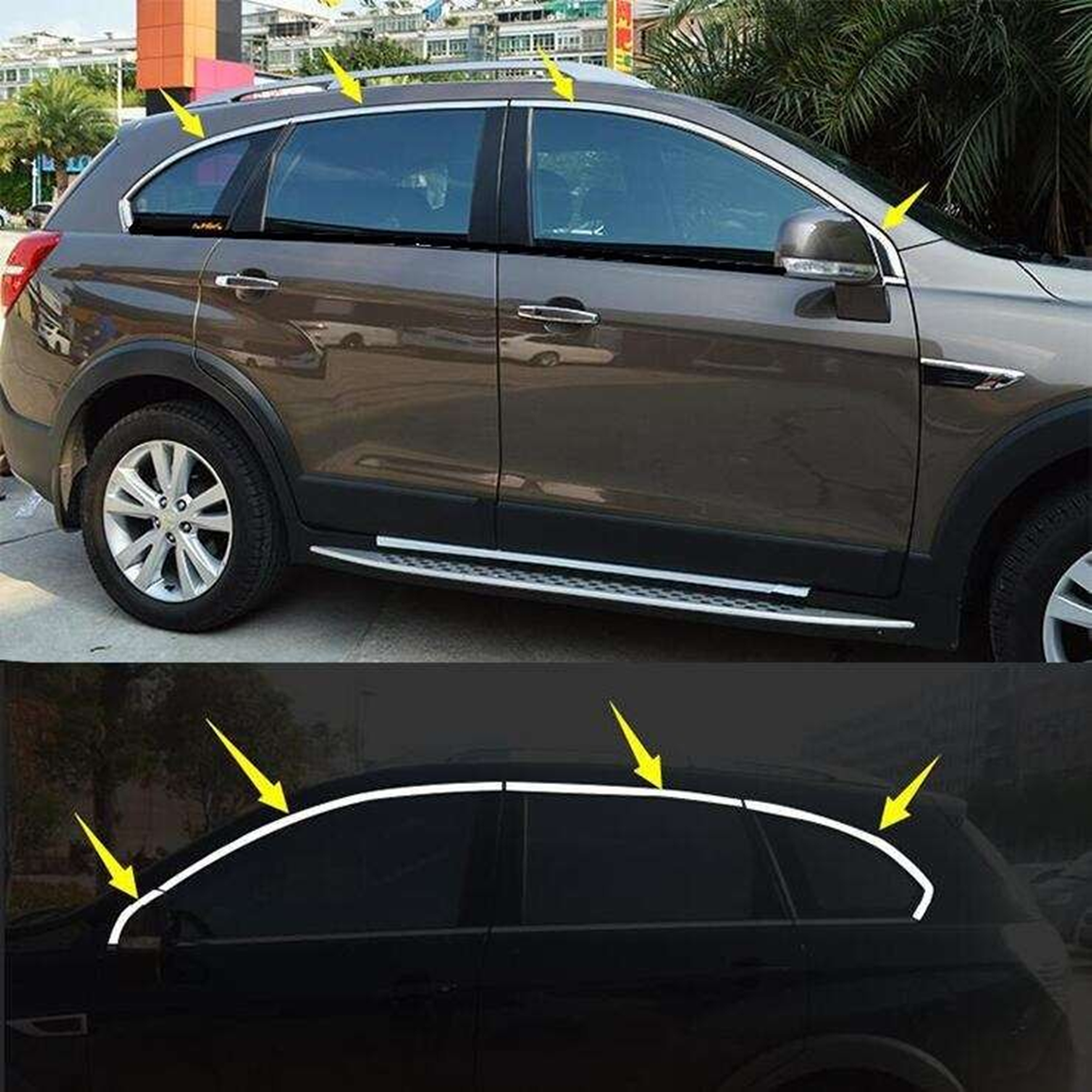 Chevrolet Captiva Uyumlu 2006 Sonrası Cam Üst Çıtası Krom Chevrolet Captiva Uyumlu 2006 Sonrası Cam Üst Çıtası Krom