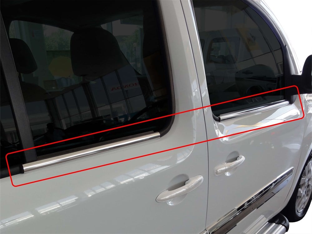 Renault Kangoo 2 Cam Çıtası 4 Prç Krom 2008 ve Sonrası Renault Kangoo 2 Cam Çıtası 4 Prç Krom 2008 ve Sonrası