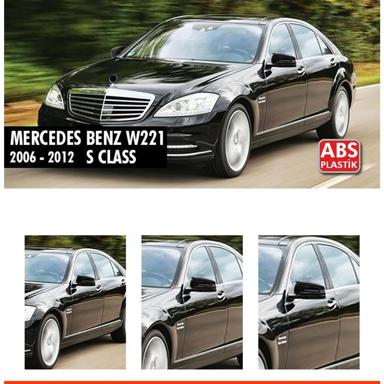 S Class W221 Batman Ayna Kapağı Piano Black / 2010-2013 S Class W221 Batman Ayna Kapağı Piano Black / 2010-2013