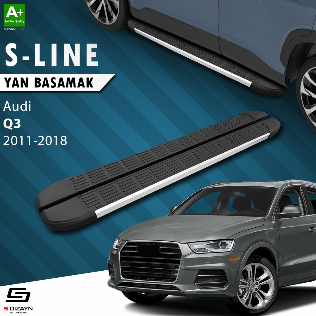 S-Dizayn Audi Q3 8U S-Line Aluminyum Yan Basamak 173 Cm 2011-2018 A+ Kalite S-Dizayn Audi Q3 8U S-Line Aluminyum Yan Basamak 173 Cm 2011-2018 A+ Kalite