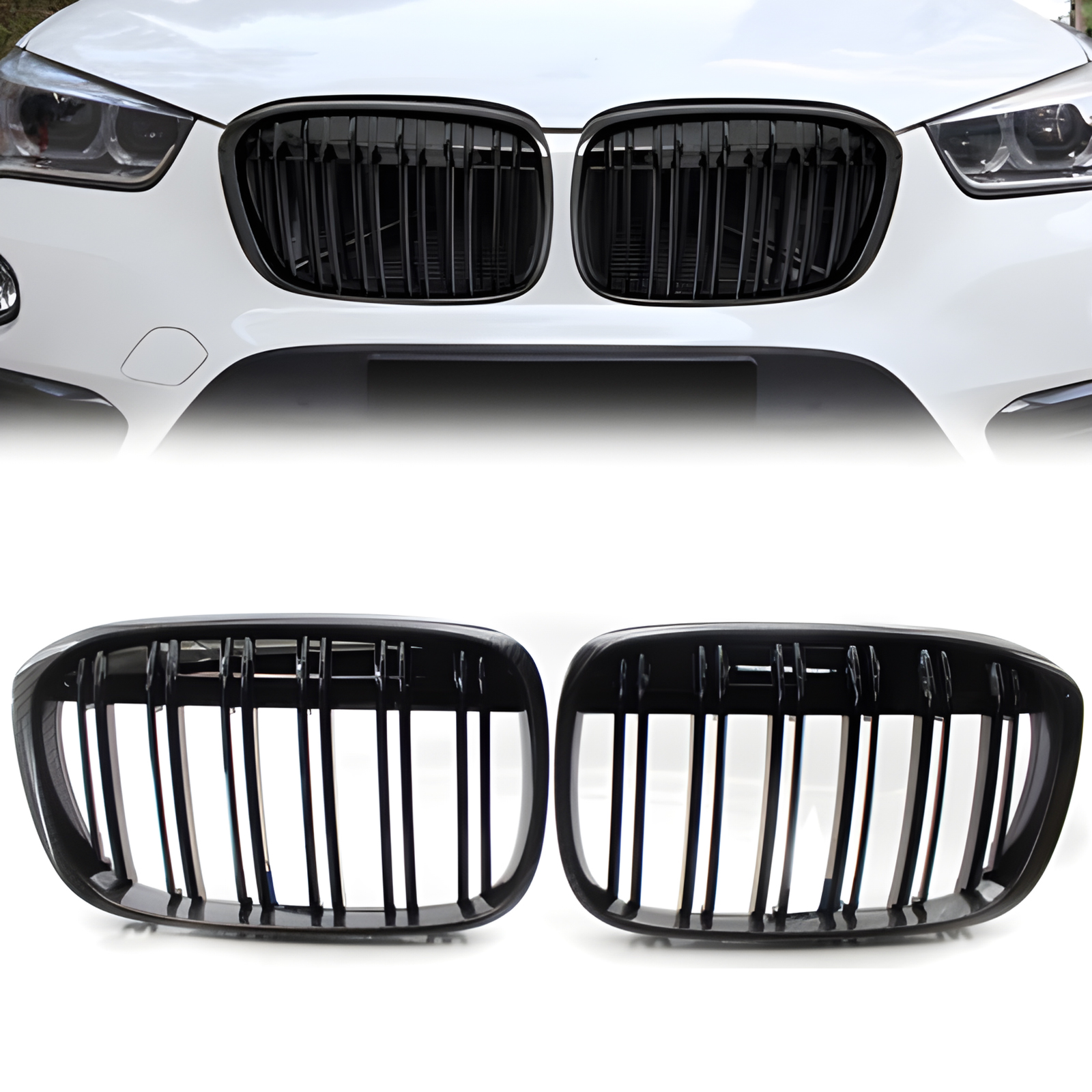 S-Dizayn Bmw X1 F48/F49 Ön Panjur Böbrek Parlak Siyah Piano Black M X1 Model 2016-2022 S-Dizayn Bmw X1 F48/F49 Ön Panjur Böbrek Parlak Siyah Piano Black M X1 Model 2016-2022