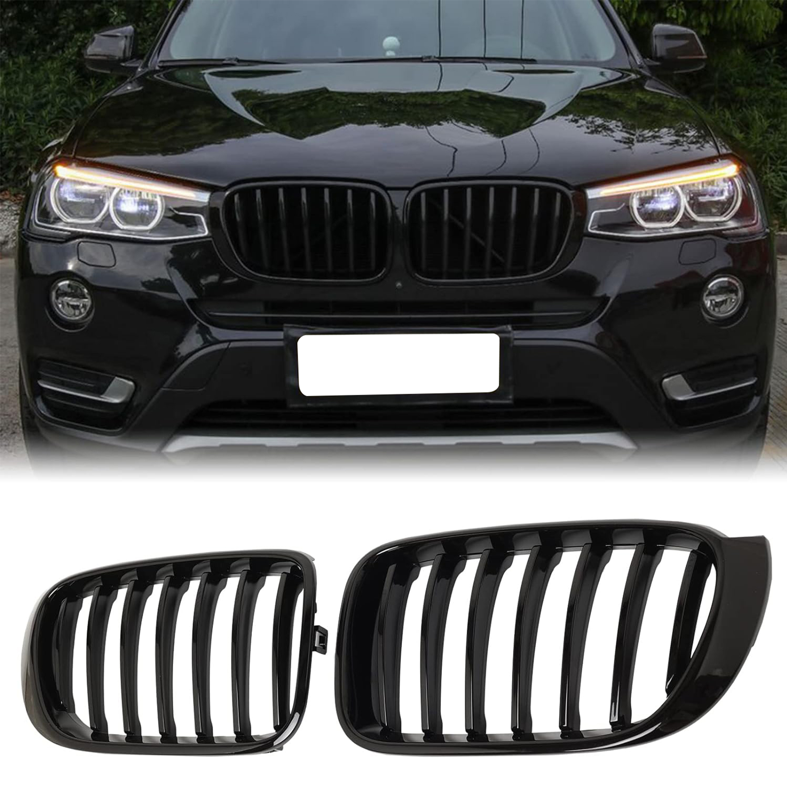 S-Dizayn Bmw X3-X4 F25/F26 Ön Panjur Böbrek Parlak Siyah Piano Black Düz Model 2014-2017 S-Dizayn Bmw X3-X4 F25/F26 Ön Panjur Böbrek Parlak Siyah Piano Black Düz Model 2014-2017