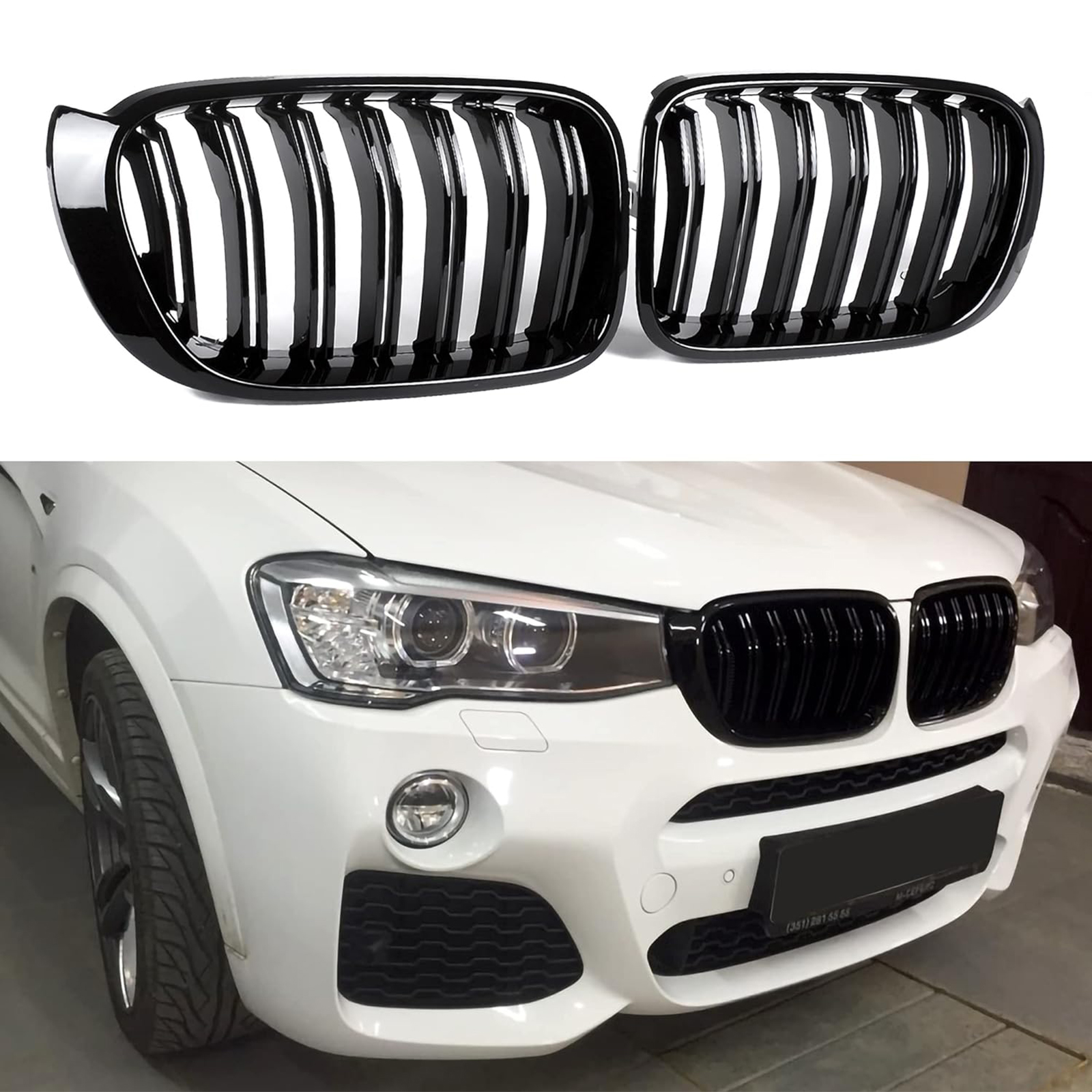 S-Dizayn Bmw X3-X4 F25/F26 Ön Panjur Böbrek Parlak Siyah Piano Black M X3X4 Model 2014-2017 S-Dizayn Bmw X3-X4 F25/F26 Ön Panjur Böbrek Parlak Siyah Piano Black M X3X4 Model 2014-2017