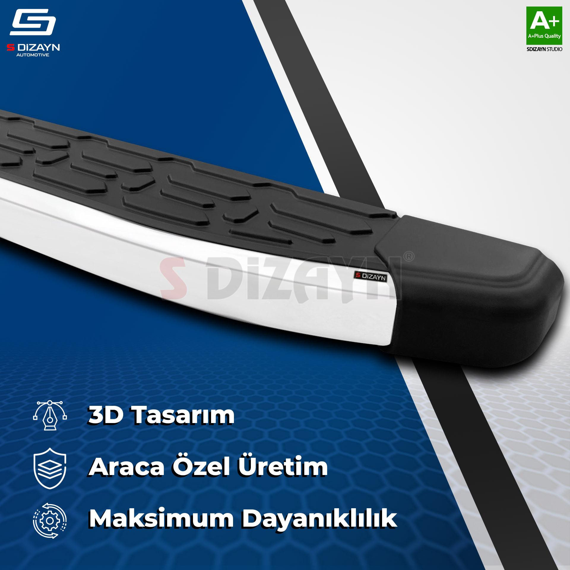 S-Dizayn BYD Atto 3 Evo Aluminyum Yan Basamak 193 Cm 2022 Üzeri S-Dizayn BYD Atto 3 Evo Aluminyum Yan Basamak 193 Cm 2022 Üzeri