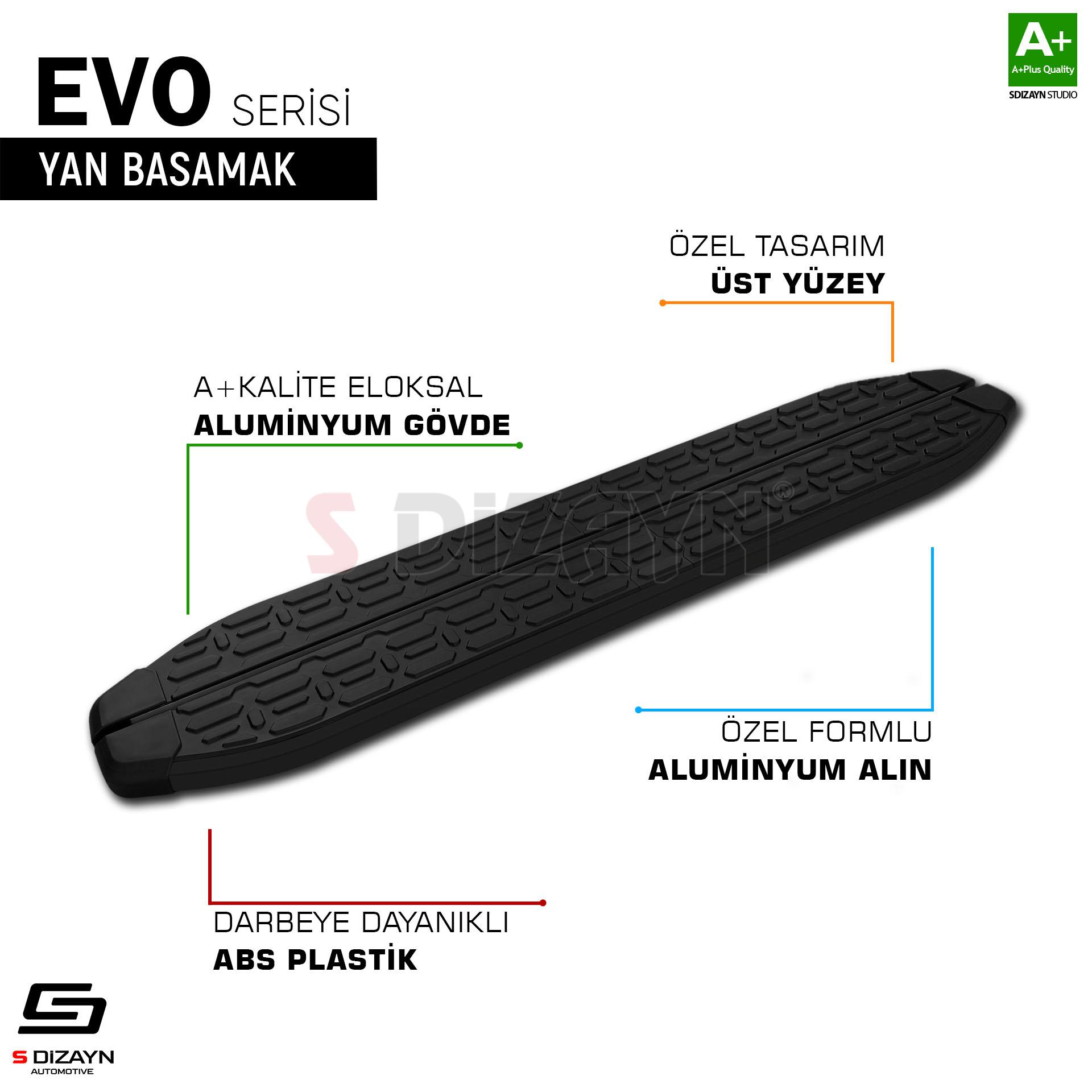 S-Dizayn BYD Atto 3 Evo Siyah Yan Basamak 193 Cm 2022 Üzeri S-Dizayn BYD Atto 3 Evo Siyah Yan Basamak 193 Cm 2022 Üzeri
