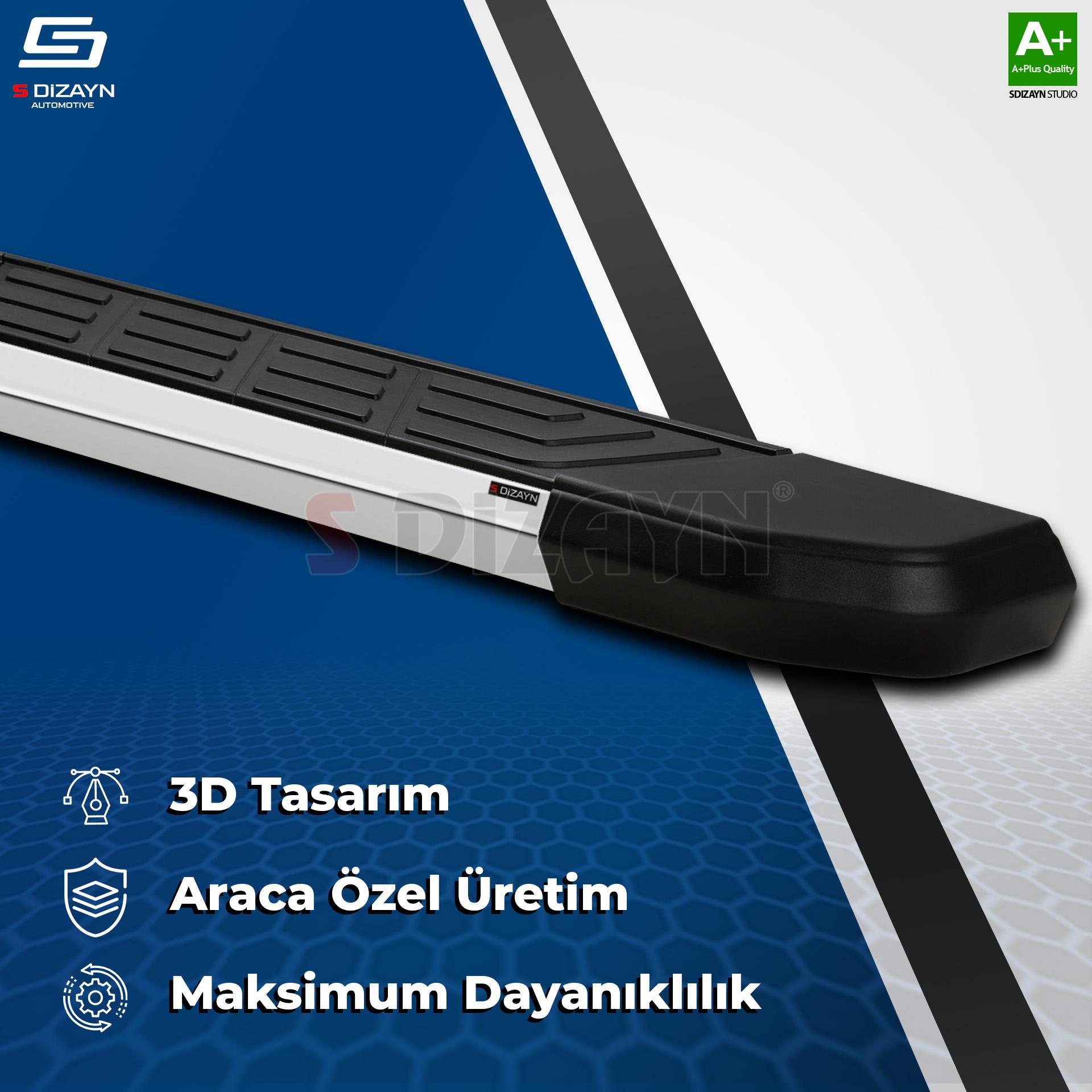 S-Dizayn BYD Atto 3 NewLine Krom Yan Basamak 193 Cm 2022 Üzeri S-Dizayn BYD Atto 3 NewLine Krom Yan Basamak 193 Cm 2022 Üzeri