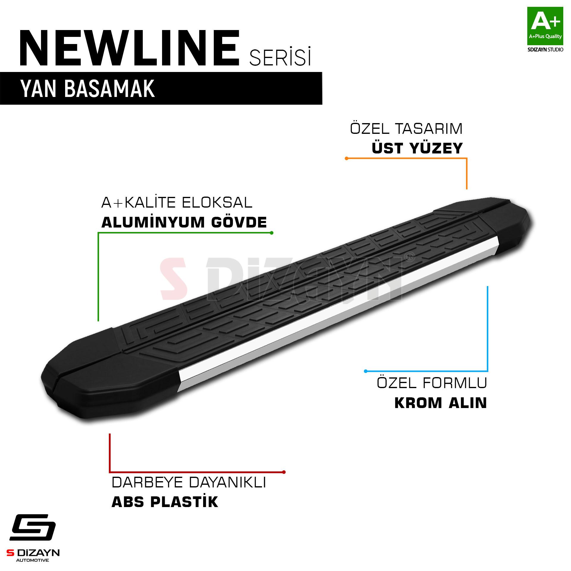 S-Dizayn BYD Atto 3 NewLine Krom Yan Basamak 193 Cm 2022 Üzeri S-Dizayn BYD Atto 3 NewLine Krom Yan Basamak 193 Cm 2022 Üzeri