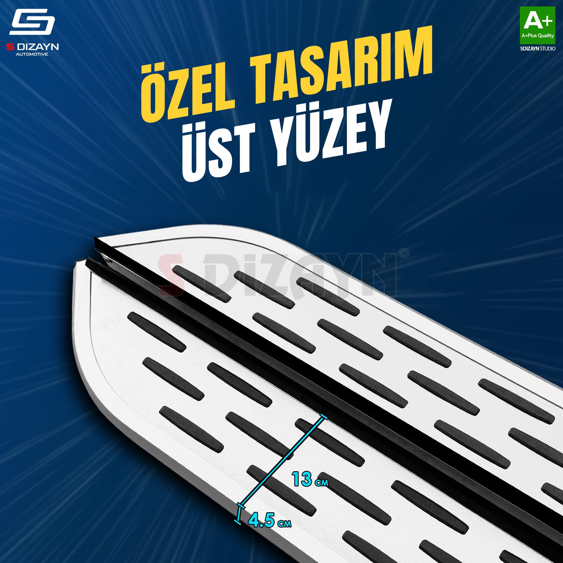 S-Dizayn BYD Atto 3 OEM Still Pro V1 Aluminyum Yan Basamak 183 Cm 2022 Üzeri S-Dizayn BYD Atto 3 OEM Still Pro V1 Aluminyum Yan Basamak 183 Cm 2022 Üzeri
